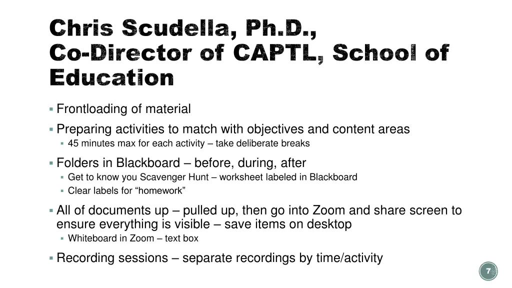 chris scudella ph d co director of captl school