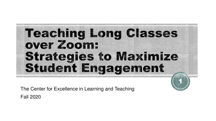 teaching long classes over zoom strategies