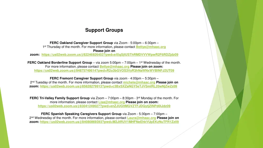 support groups