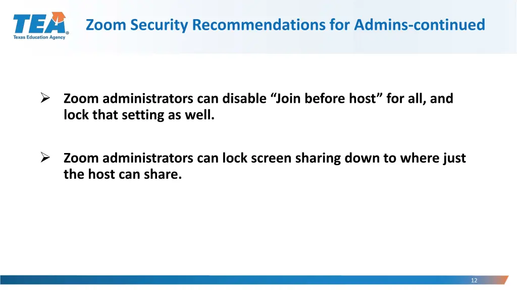 zoom security recommendations for admins continued 1