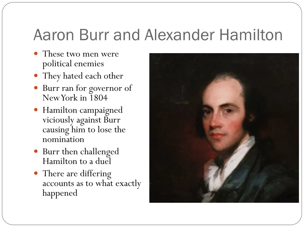 aaron burr and alexander hamilton