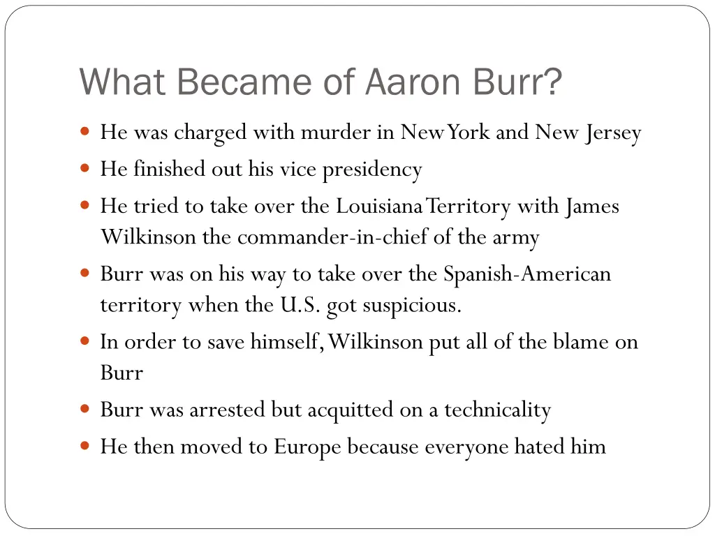 what became of aaron burr