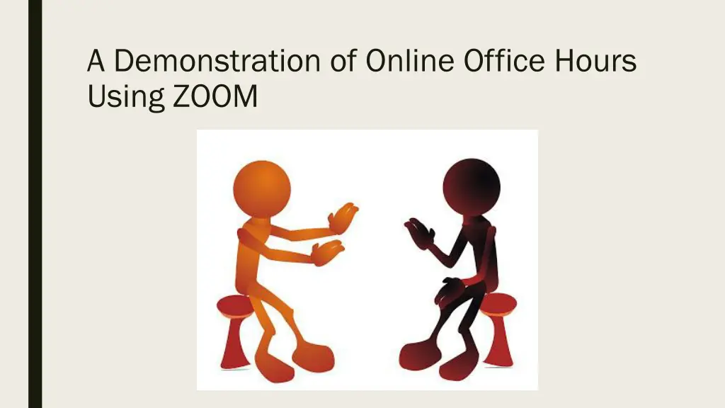 a demonstration of online office hours using zoom