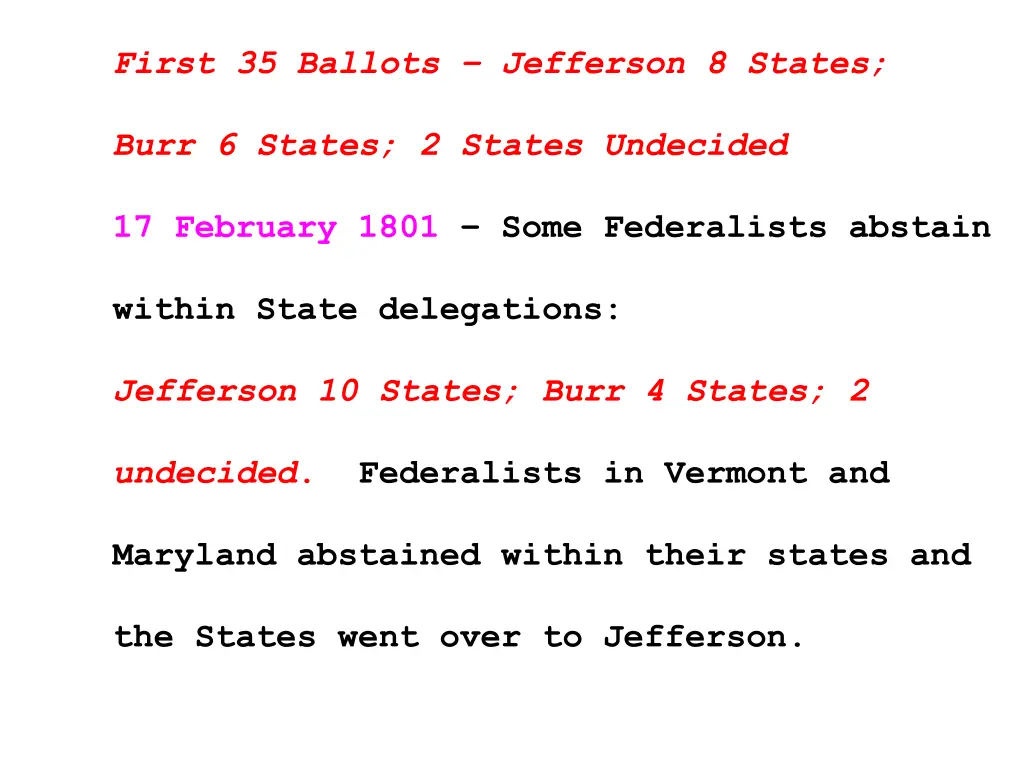 first 35 ballots jefferson 8 states