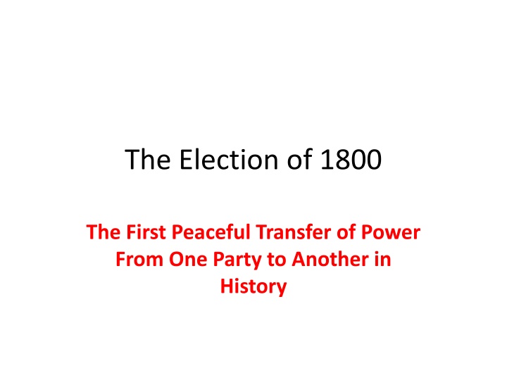 the election of 1800