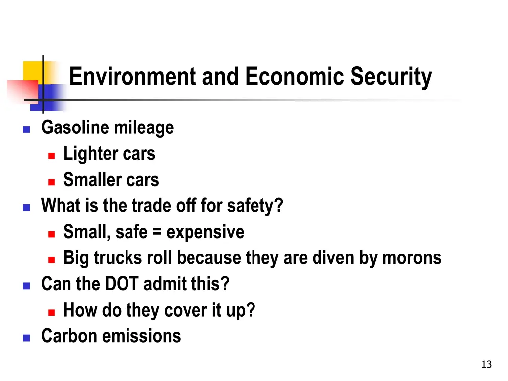 environment and economic security