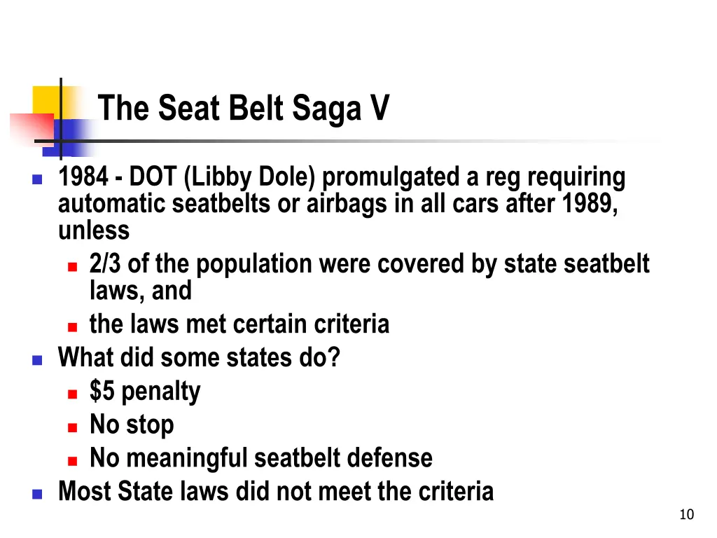 the seat belt saga v