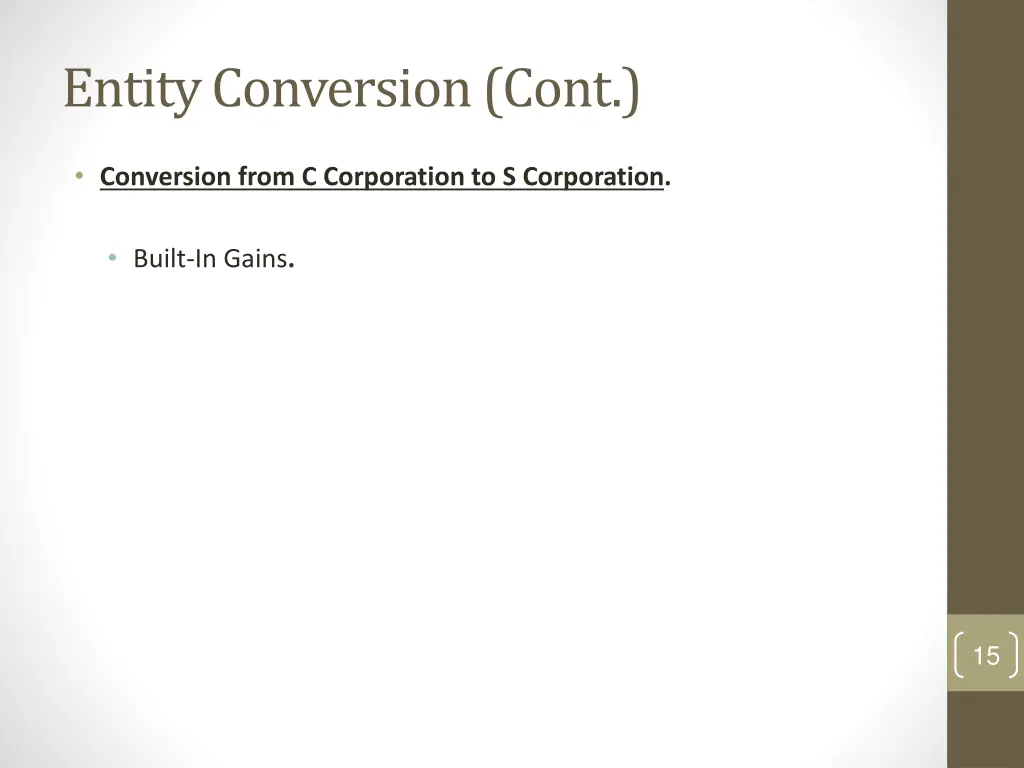 entity conversion cont 1