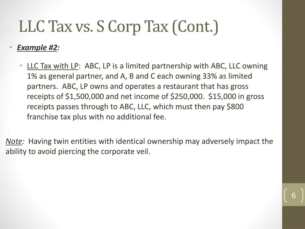 llc tax vs s corp tax cont 1