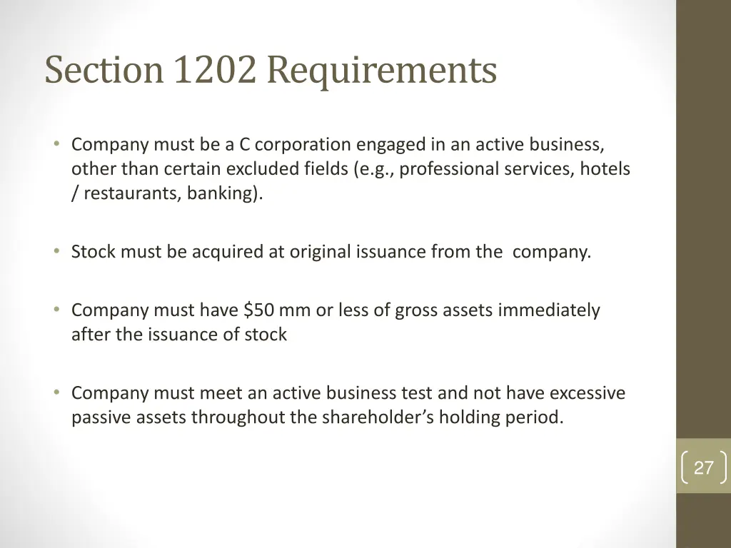 section 1202 requirements