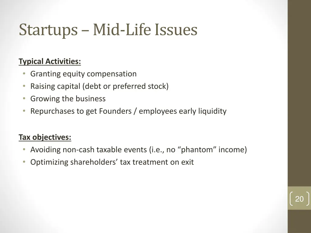 startups mid life issues