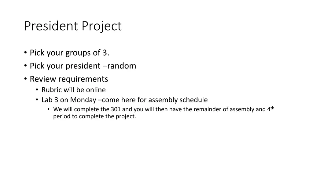 president project