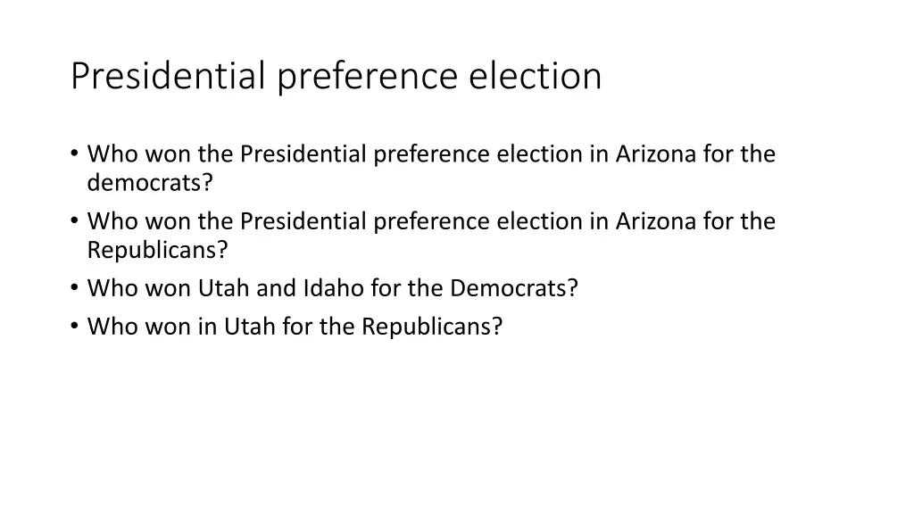 presidential preference election