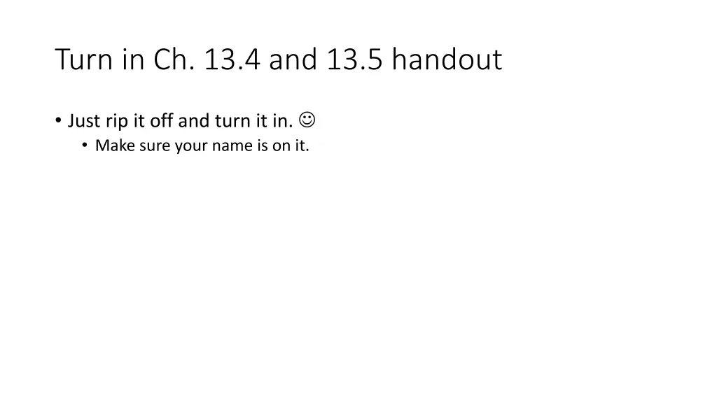 turn in ch 13 4 and 13 5 handout