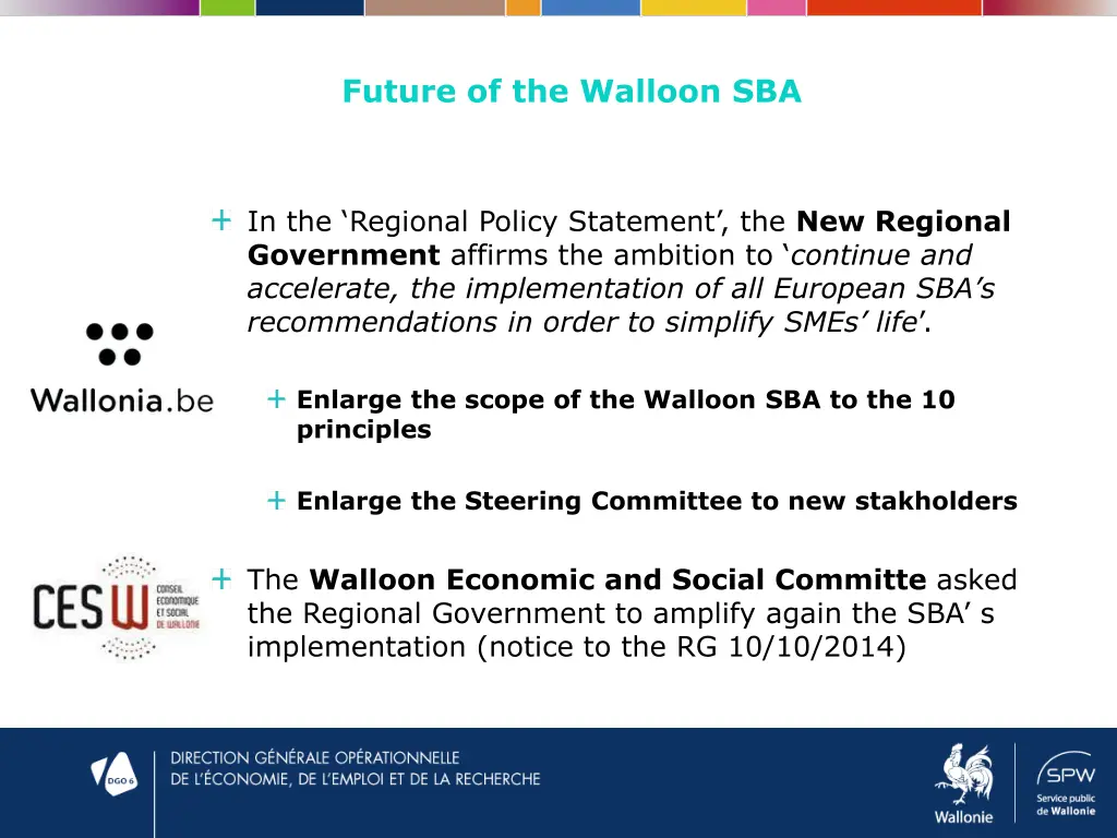 future of the walloon sba