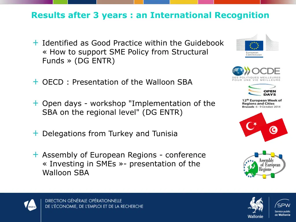 results after 3 years an international recognition