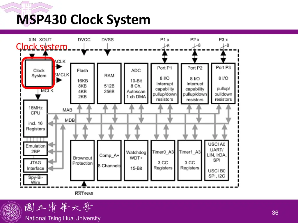 msp430 clock system