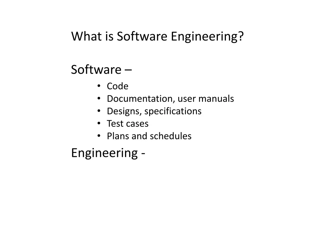 what is software engineering 1