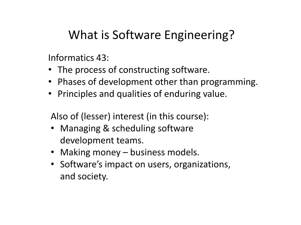 what is software engineering 4