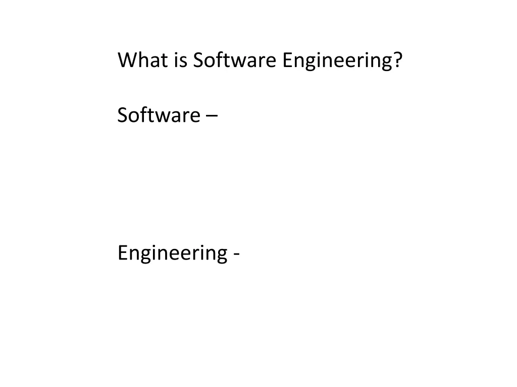 what is software engineering