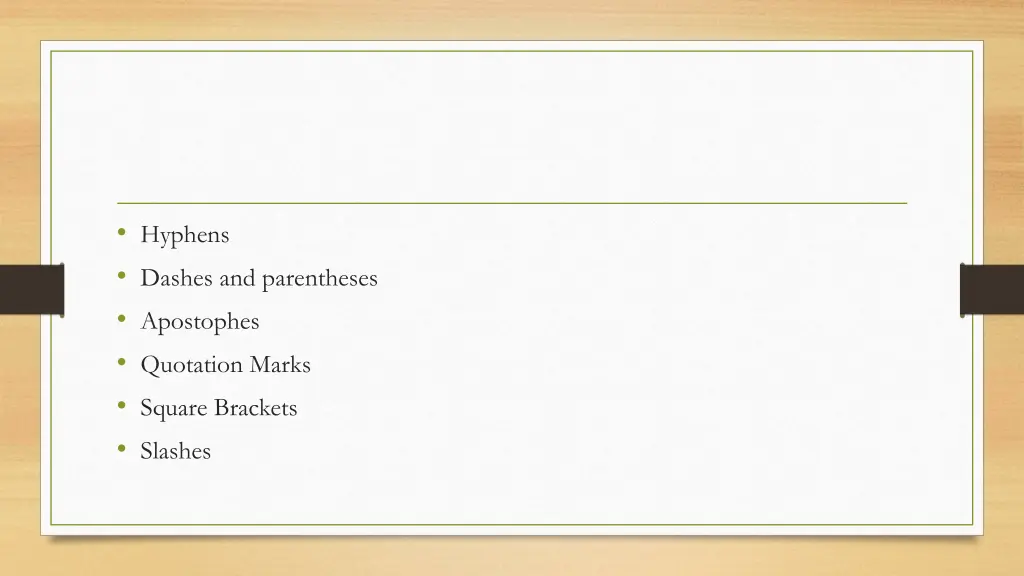 hyphens dashes and parentheses apostophes