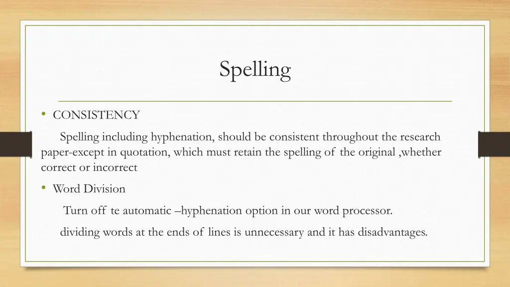 spelling