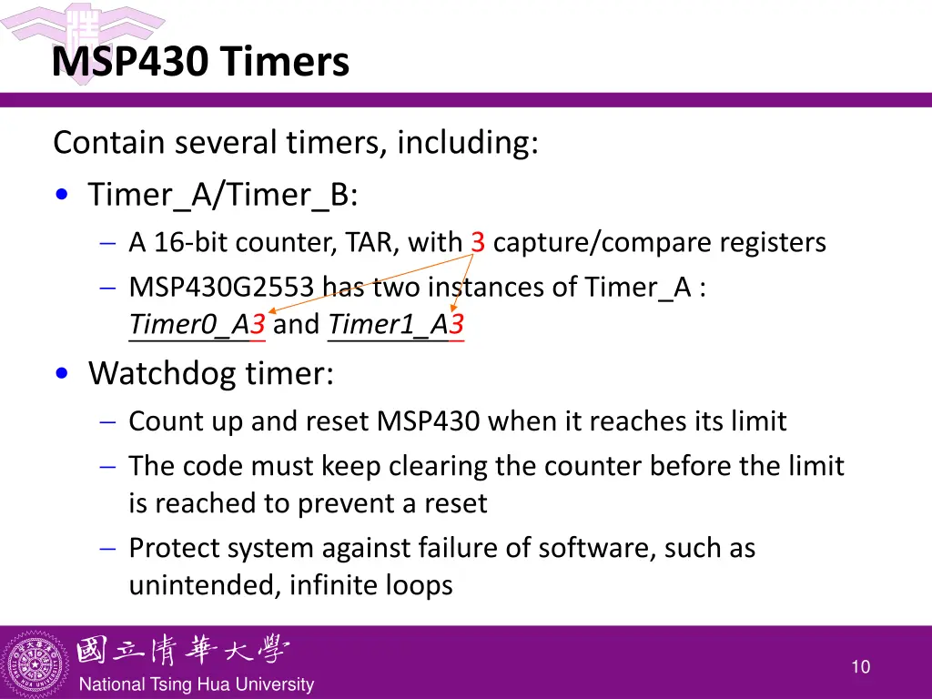 msp430 timers