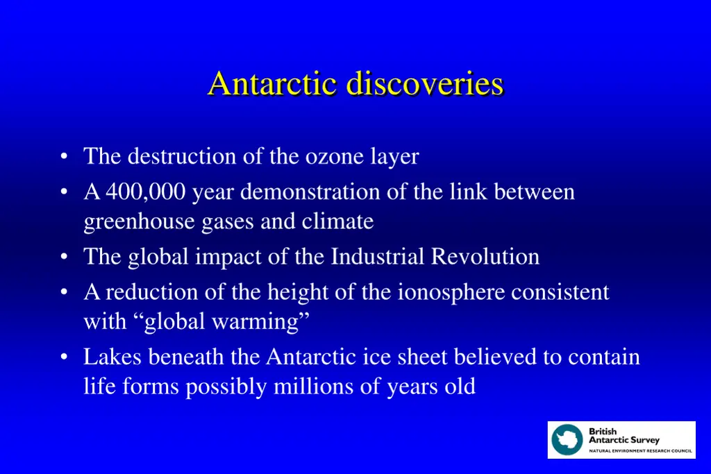 antarctic discoveries