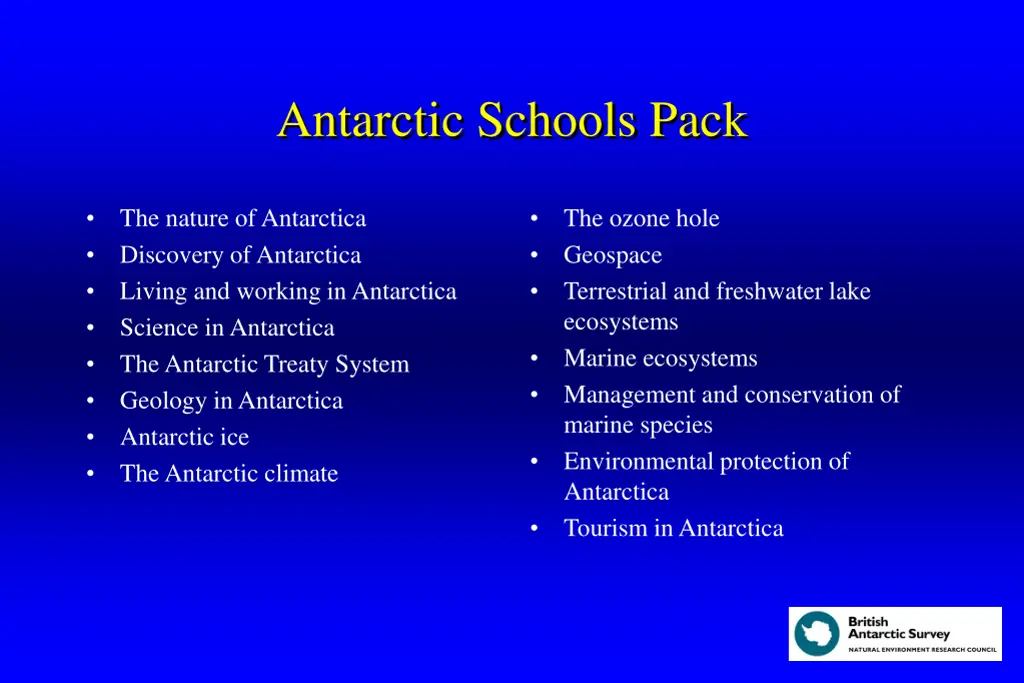 antarctic schools pack 1