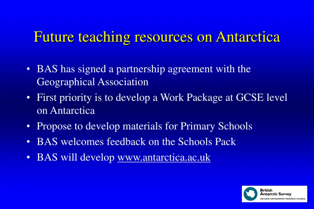 future teaching resources on antarctica