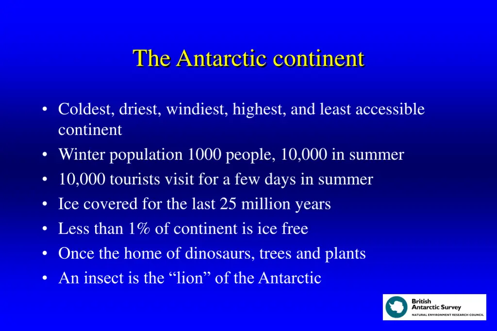 the antarctic continent