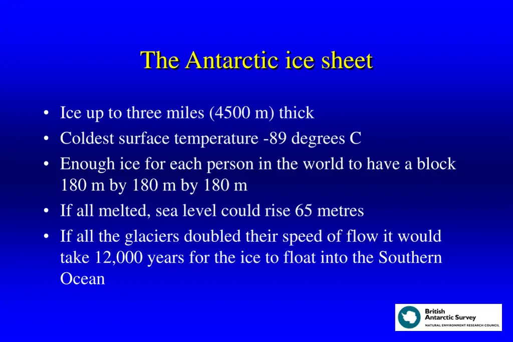 the antarctic ice sheet