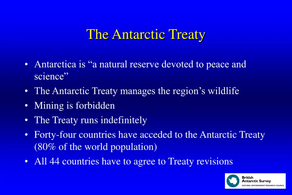 the antarctic treaty