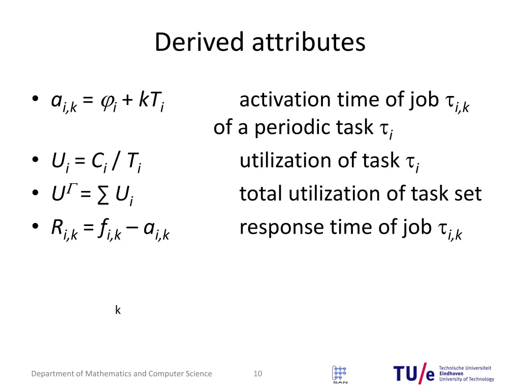 derived attributes