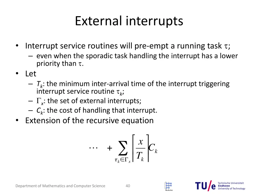 external interrupts