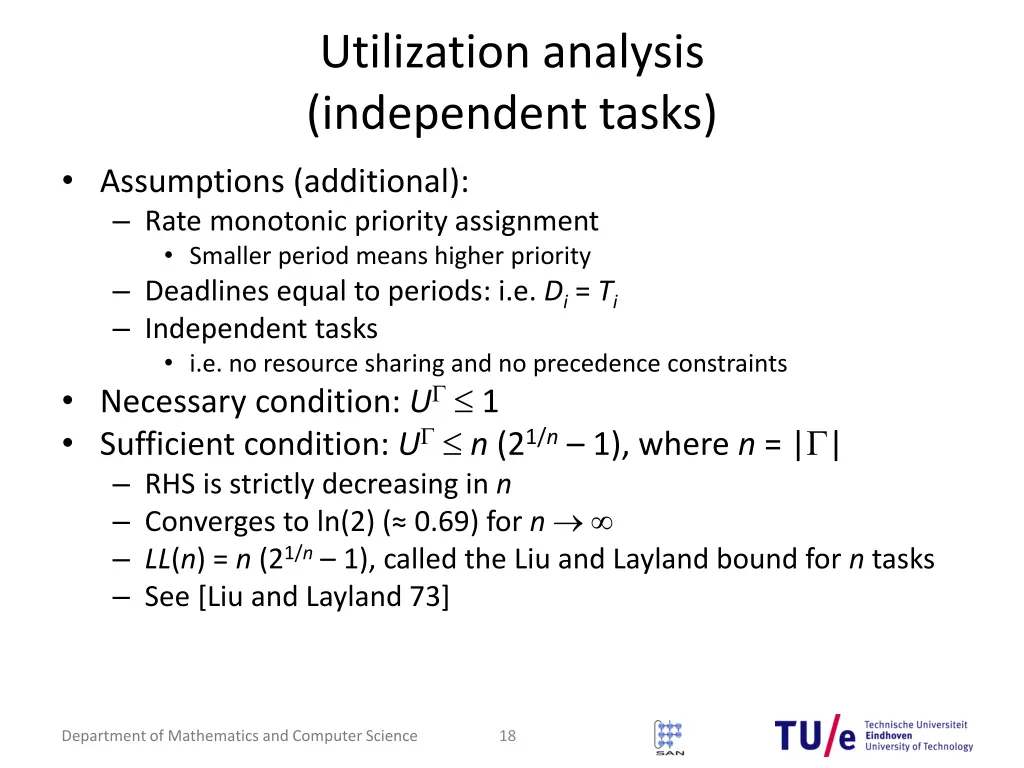 utilization analysis independent tasks