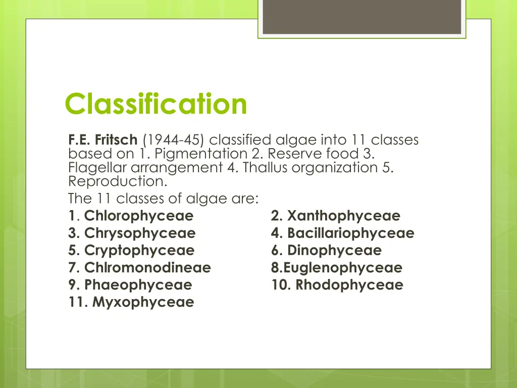 classification