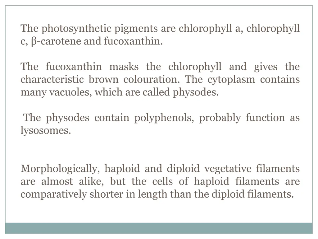 the photosynthetic pigments are chlorophyll