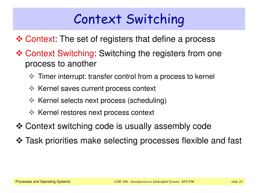 context switching