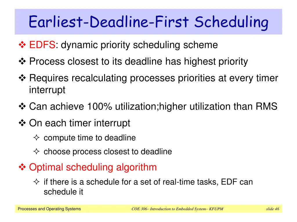 earliest deadline first scheduling