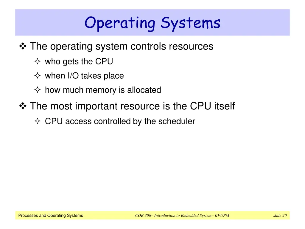 operating systems