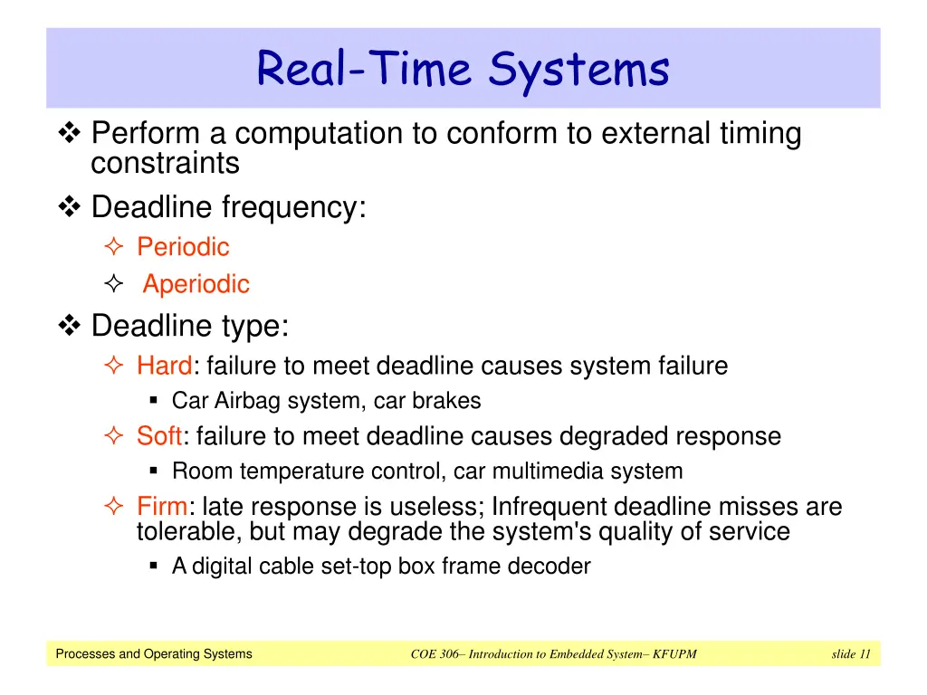 real time systems