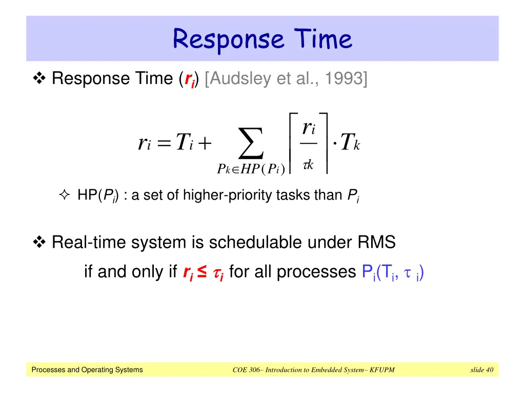 response time 1