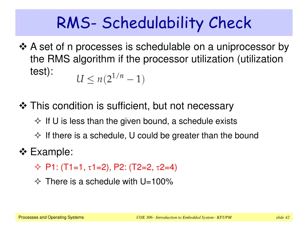 rms schedulability check