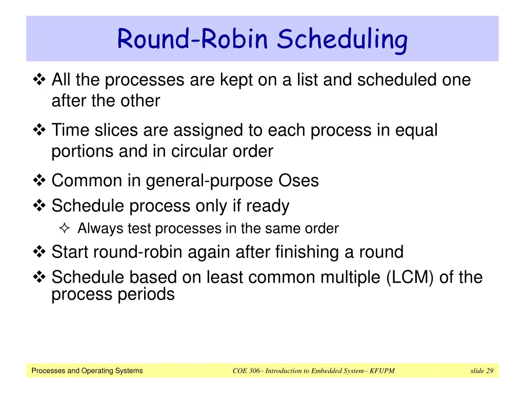 round robin scheduling