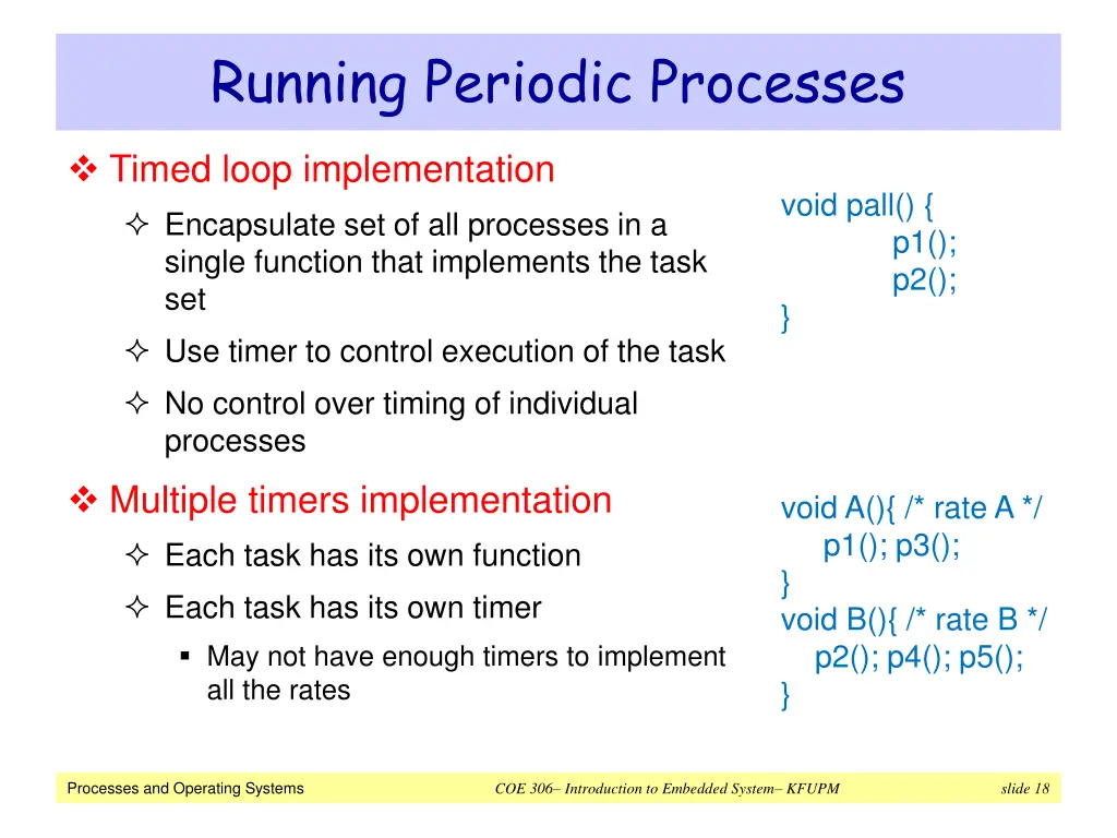 running periodic processes 1