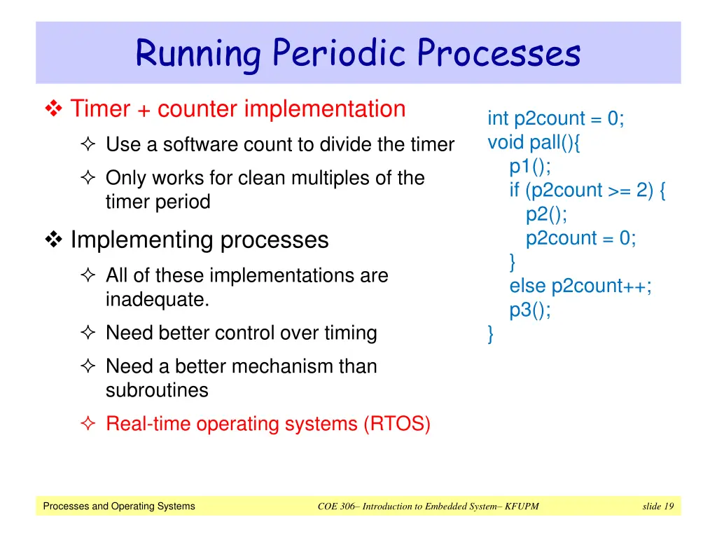 running periodic processes 2