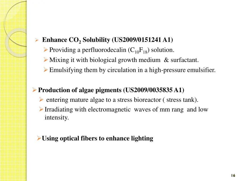 enhance co 2 solubility us2009 0151241