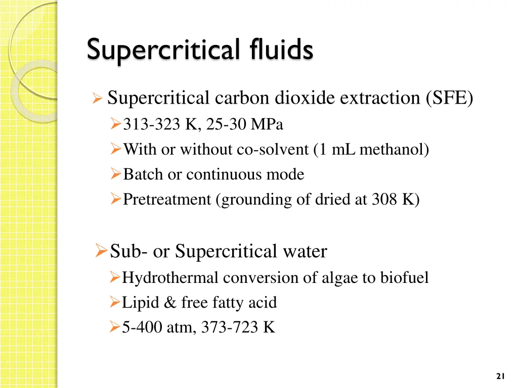 supercritical fluids