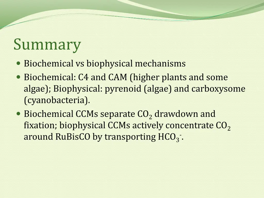 summary biochemical vs biophysical mechanisms